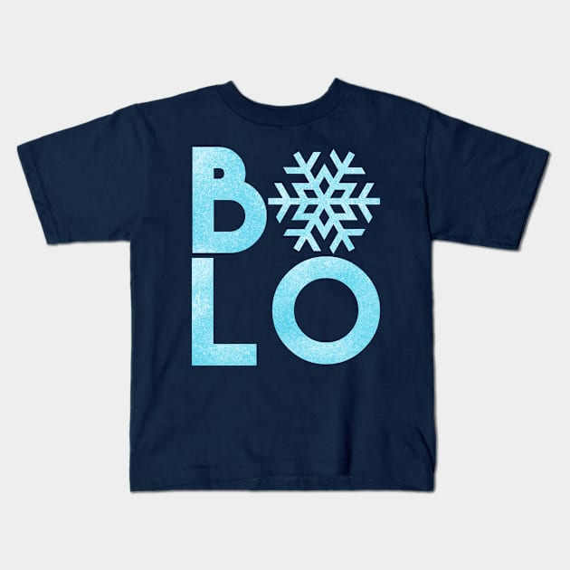 B-Lo Buffalo Snow Flake Kids T-Shirt by JossSperdutoArt